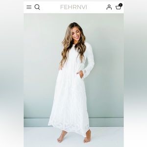 White dress bought from boutique FEHRNVI. Tags on